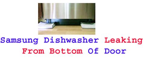 Samsung Dishwasher DW80F800UWS Door Leak Fix